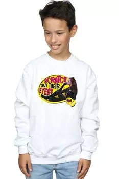 Толстовка с царапинами из сериала «Бэтмен» и «Женщина-кошка» из сериала «Бэтмен» DC Comics, белый