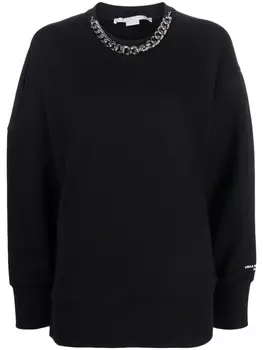 Толстовка с цепочным декором Stella McCartney, черный