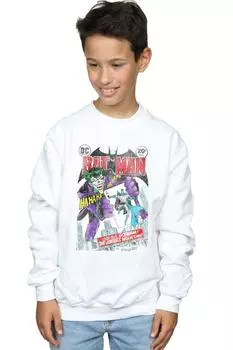 Толстовка с чехлом для игральных карт Batman Joker DC Comics, белый