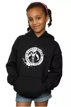 Толстовка с черепом и брызгами The Mandalorian Bounty Hunter Star Wars, черный