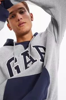 Толстовка с цветным блоком и логотипом Gap, синий