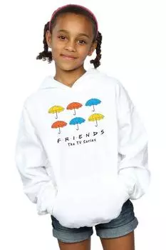 Толстовка с цветными зонтиками Friends, белый