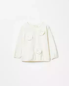 Толстовка с цветочной нашивкой Sfera, белый