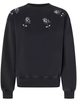 Толстовка с цветочным принтом PINKO, черный