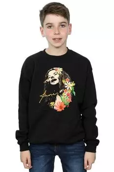 Толстовка с цветочным узором Janis Joplin, черный