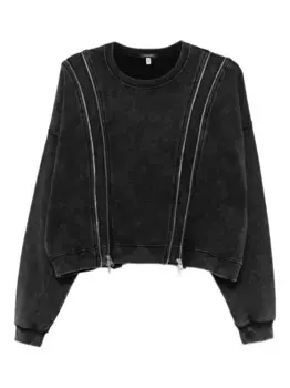 Толстовка с декоративной молнией R13, черный