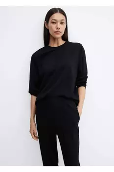 Толстовка с декоративной строчкой Mango, черный