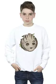 Толстовка с деревянной головой I Am Groot Marvel, белый