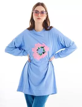 Толстовка с детальной вышивкой Авиатор Синий KYR