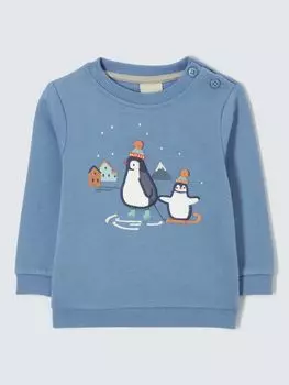Толстовка с детским пингвином John Lewis, синий/мульти