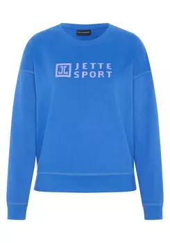 Толстовка с дизайном этикетки JETTE SPORT, цвет blau