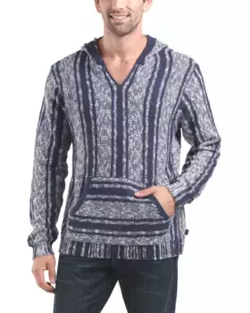 Толстовка с длинными рукавами Baja Lucky Brand, синий/белый