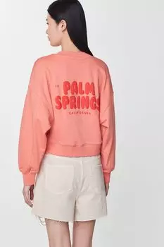 Толстовка с длинными рукавами и графической надписью Palm Springs Next, красный