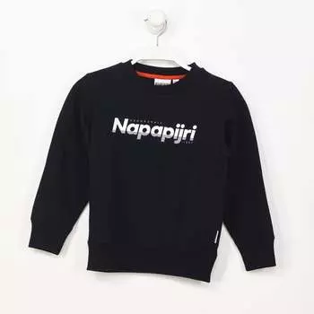 Толстовка с длинными рукавами и круглым вырезом для мальчиков ga4eq6 Napapijri, черный