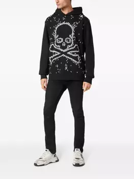 Толстовка с длинными рукавами и логотипом Philipp Plein, черный