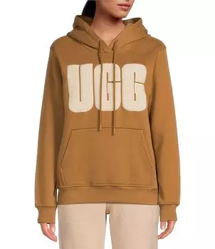 Толстовка с длинными рукавами и нечетким логотипом UGG Rey, коричневый