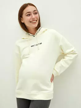 Толстовка с длинными рукавами и принтом для беременных с капюшоном LC Waikiki Maternity