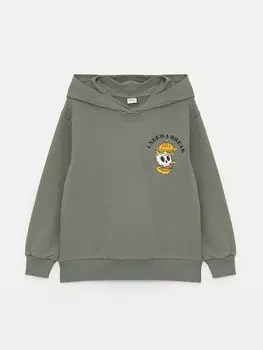 Толстовка с длинными рукавами и принтом для мальчиков LCW Kids, хаки