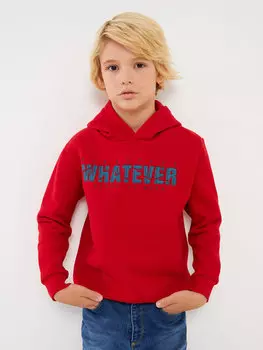 Толстовка с длинными рукавами и принтом для мальчиков LCW Kids, красный