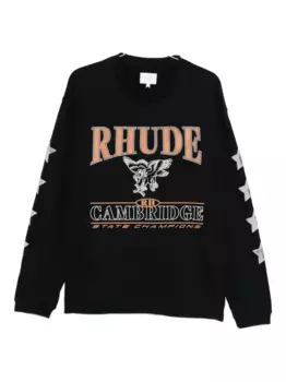 Толстовка с длинными рукавами и принтом «Орлиная звезда» RHUDE, черный