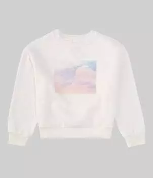 Толстовка с длинными рукавами и рисунком для девочек GB Big Girls 7–16, белый
