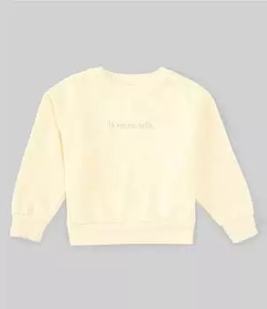Толстовка с длинными рукавами и рисунком GB Little Girls 2T-6X, желтый