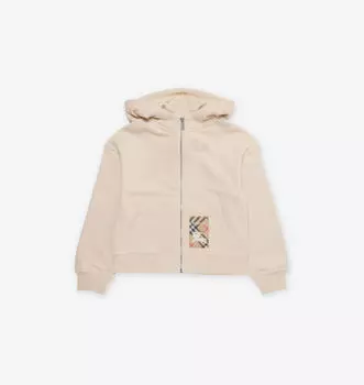 Толстовка с длинными рукавами из хлопкового трикотажа Brand-Patch для детей 4-14 лет Burberry, цвет calico