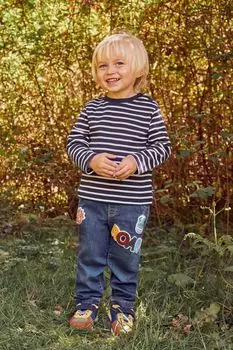 Толстовка с длинными рукавами JoJo Maman bb и бретонский топ Jojo Maman Bb, синий