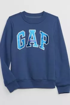 Толстовка с длинными рукавами круглым вырезом и логотипом Gap, синий
