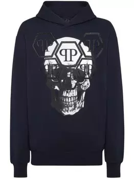 Толстовка с длинными рукавами Philipp Plein Skull, синий