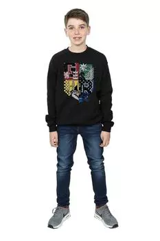 Толстовка с домиками Хогвартса Harry Potter, черный