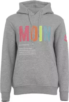 Толстовка с двумя сердечками, с капюшоном, принтом спереди, неоновыми деталями Zwillingsherz, серый