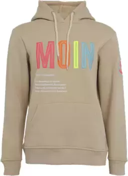 Толстовка с двумя сердечками, с капюшоном, принтом спереди, неоновыми деталями Zwillingsherz, бежевый