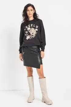 Толстовка с фигурным узором Vero Moda, черный
