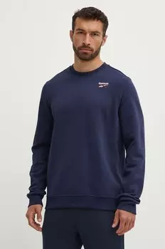 Толстовка с фирменным стилем Reebok, темно-синий