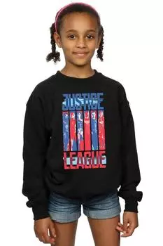 Толстовка с флагом команды «Лига справедливости» DC Comics, черный