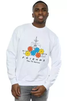 Толстовка с фонтаном и зонтиками Friends, белый