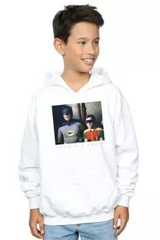 Толстовка с фотографией Dynamic Duo из сериала «Бэтмен» DC Comics, белый
