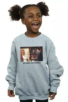 Толстовка с фотографией We We We We We Were On A Break Friends, серый