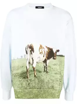 Толстовка с фотопринтом Undercover, синий