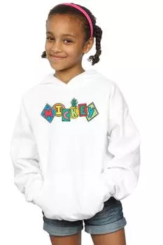 Толстовка с фруктами и блоками Микки Мауса Disney, белый