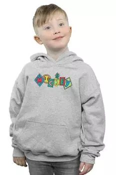 Толстовка с фруктами и блоками Микки Мауса Disney, серый