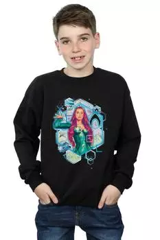 Толстовка с геометрическим рисунком Aquaman Mera DC Comics, черный