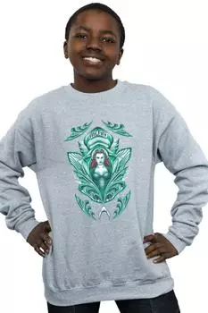 Толстовка с гербом Aquaman Mera DC Comics, серый