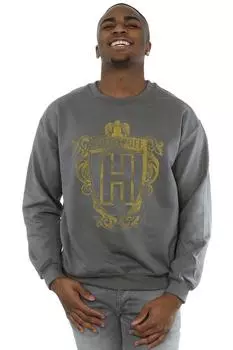 Толстовка с гербом «Хаффлпафф Барсук» Harry Potter, серый