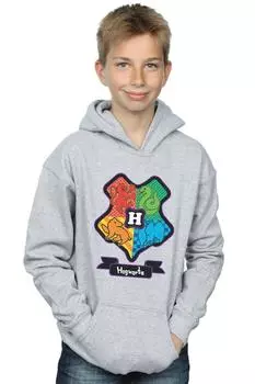 Толстовка с гербом Хогвартса Harry Potter, серый