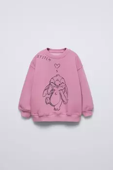 Толстовка с героями мультфильмов «лило и стич» от disney ZARA, темно-розовый