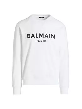 Толстовка с графическим логотипом Balmain, белый