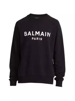 Толстовка с графическим логотипом Balmain, черный