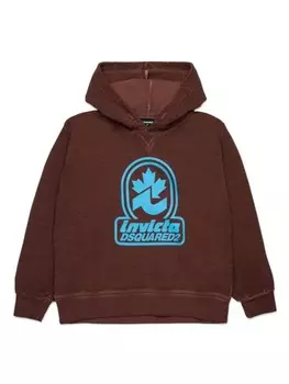 Толстовка с графическим принтом DSQUARED2 KIDS, коричневый
